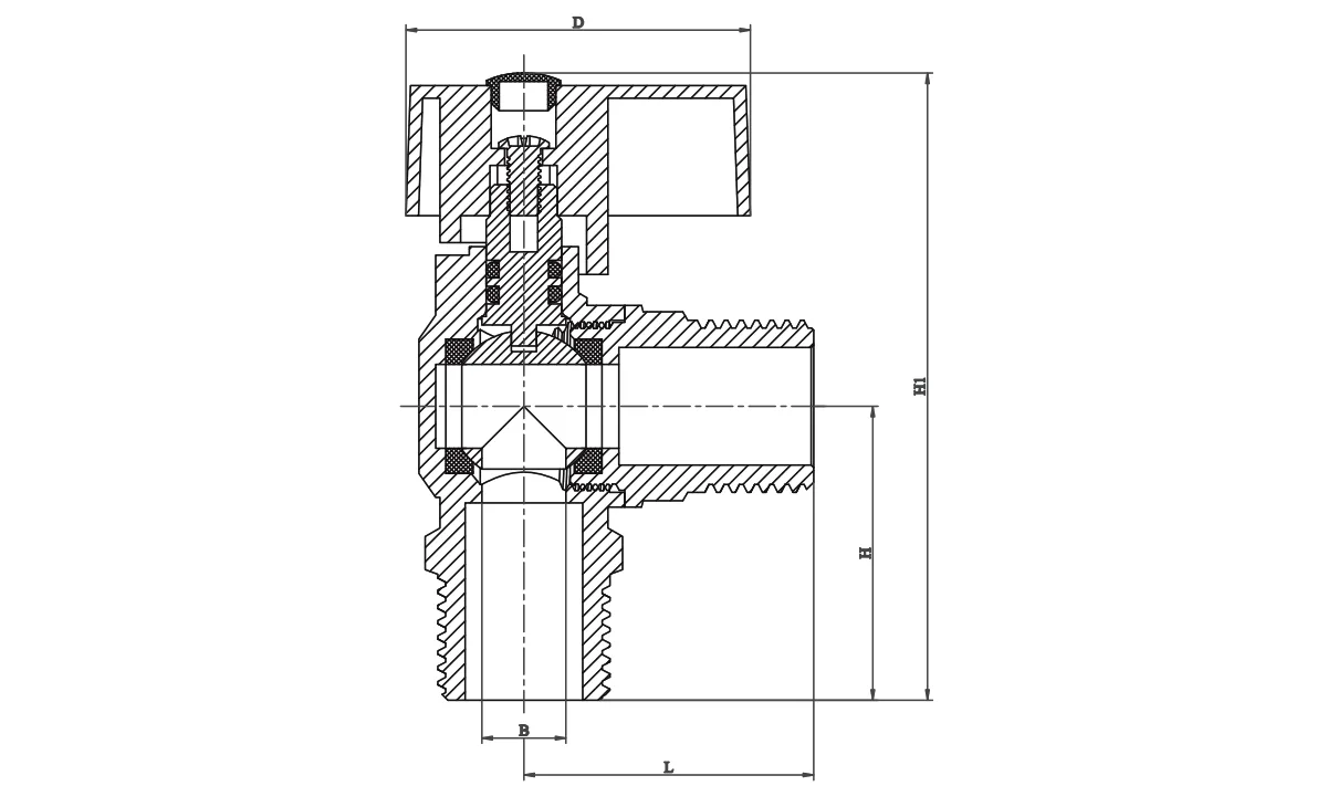 Gas Angle Ball Valve