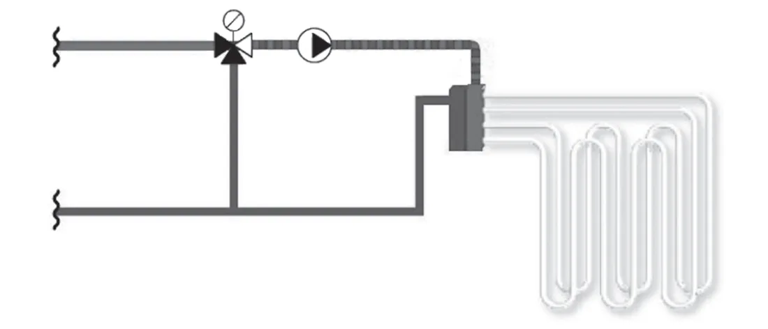 Thermostatic Mixing Valve With Side Water Outlet